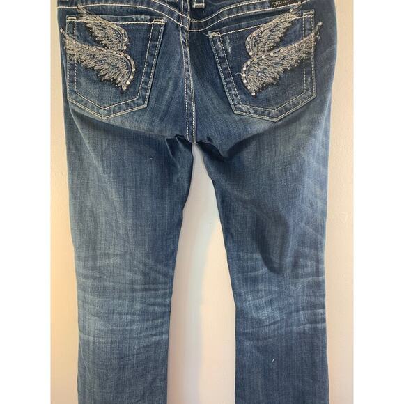 MISS ME Women’s Bling Angel Boot Cut Jeans / Size: 29 - Picture 13 of 14